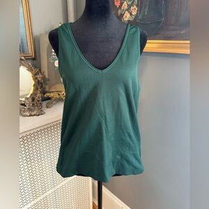 Aurora seamless ribbed crop tank xl evergreen pine
